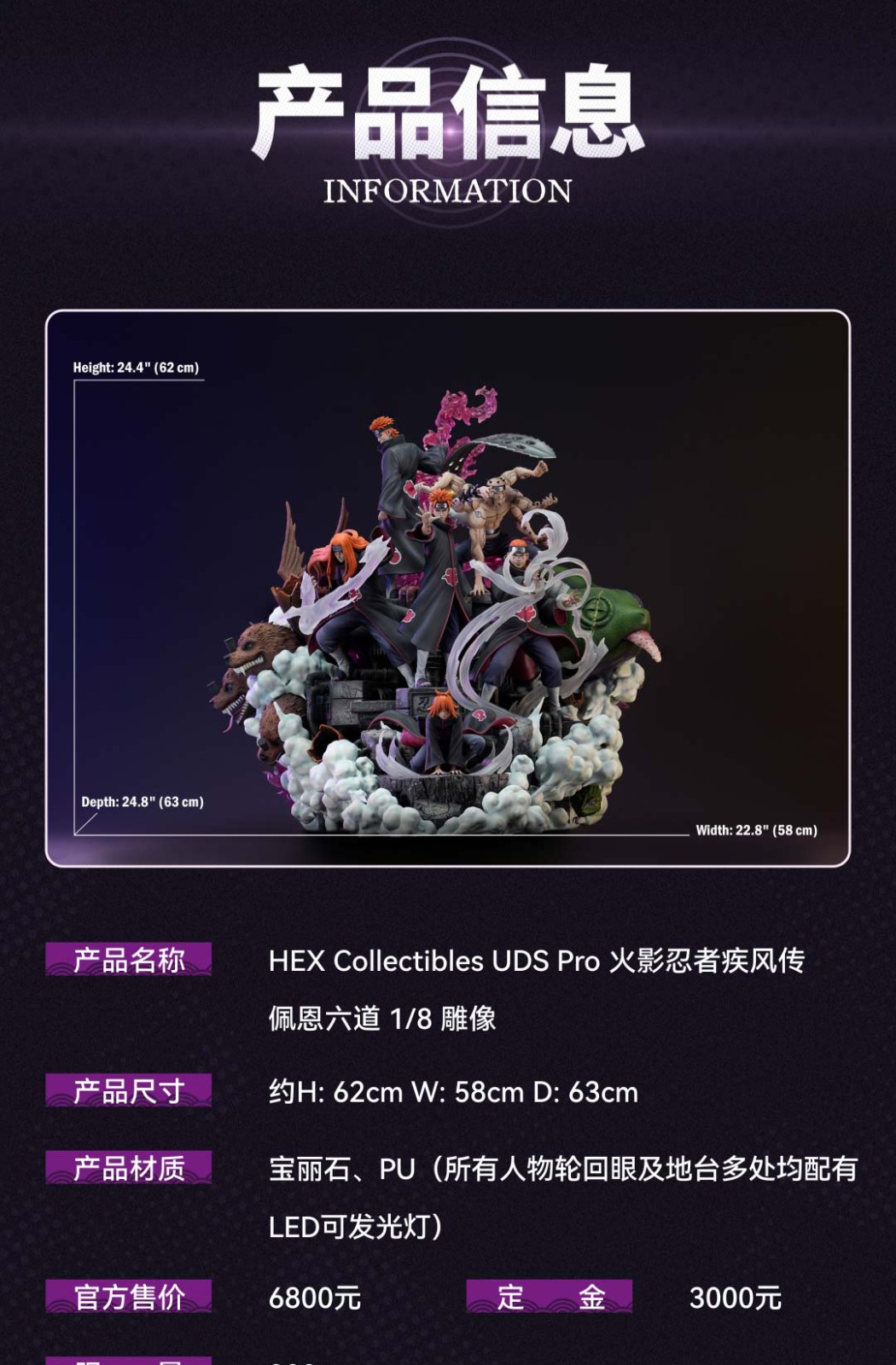 HEX Collectibles - 让世界感受痛楚！UDS Pro系列“佩恩六道”雕像重磅开售！